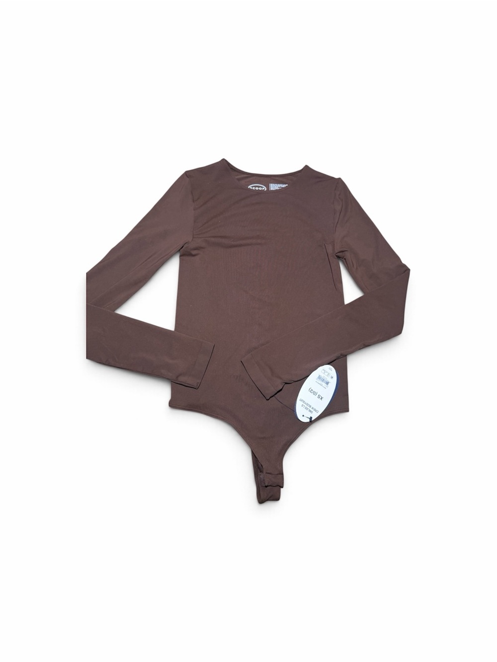 Long-Sleeve Kids Bodysuit in Chocolate Brown